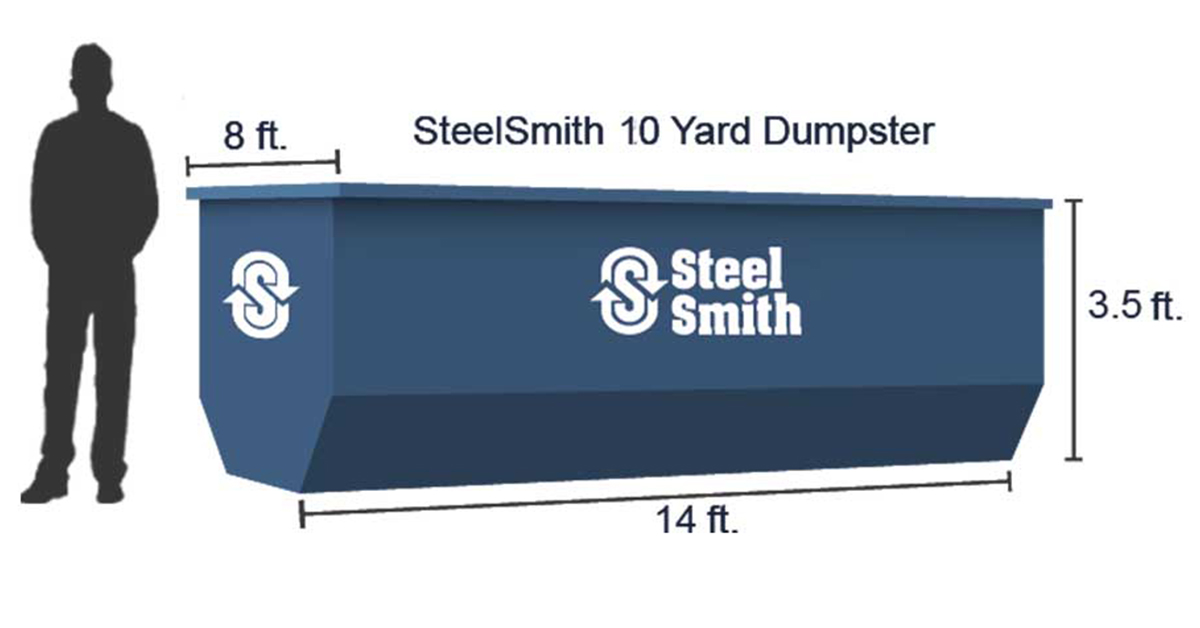 10 yard dumpsters SteelSmith Recycling Tampa Dumpster Rental